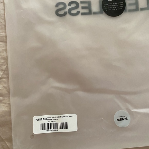 Talentless Black Acid Wash Sweatpants - Picture 2 of 4